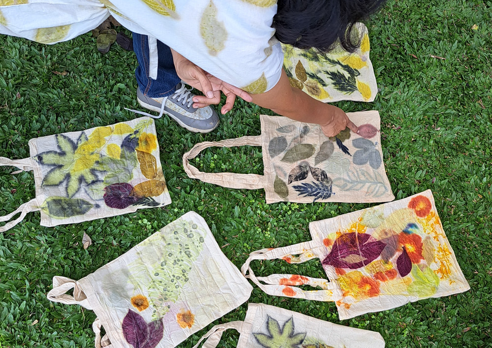 Eco-Prints with Tembindigo