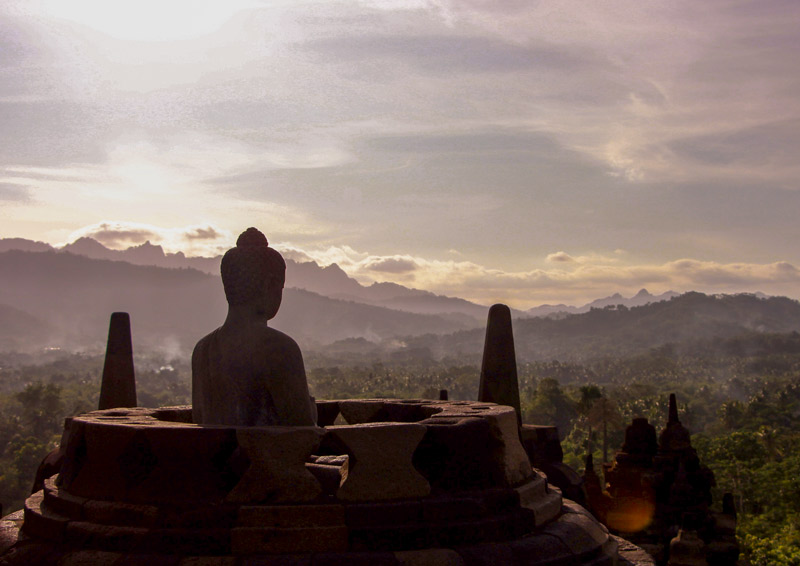 Boroburdur with Buddha statue