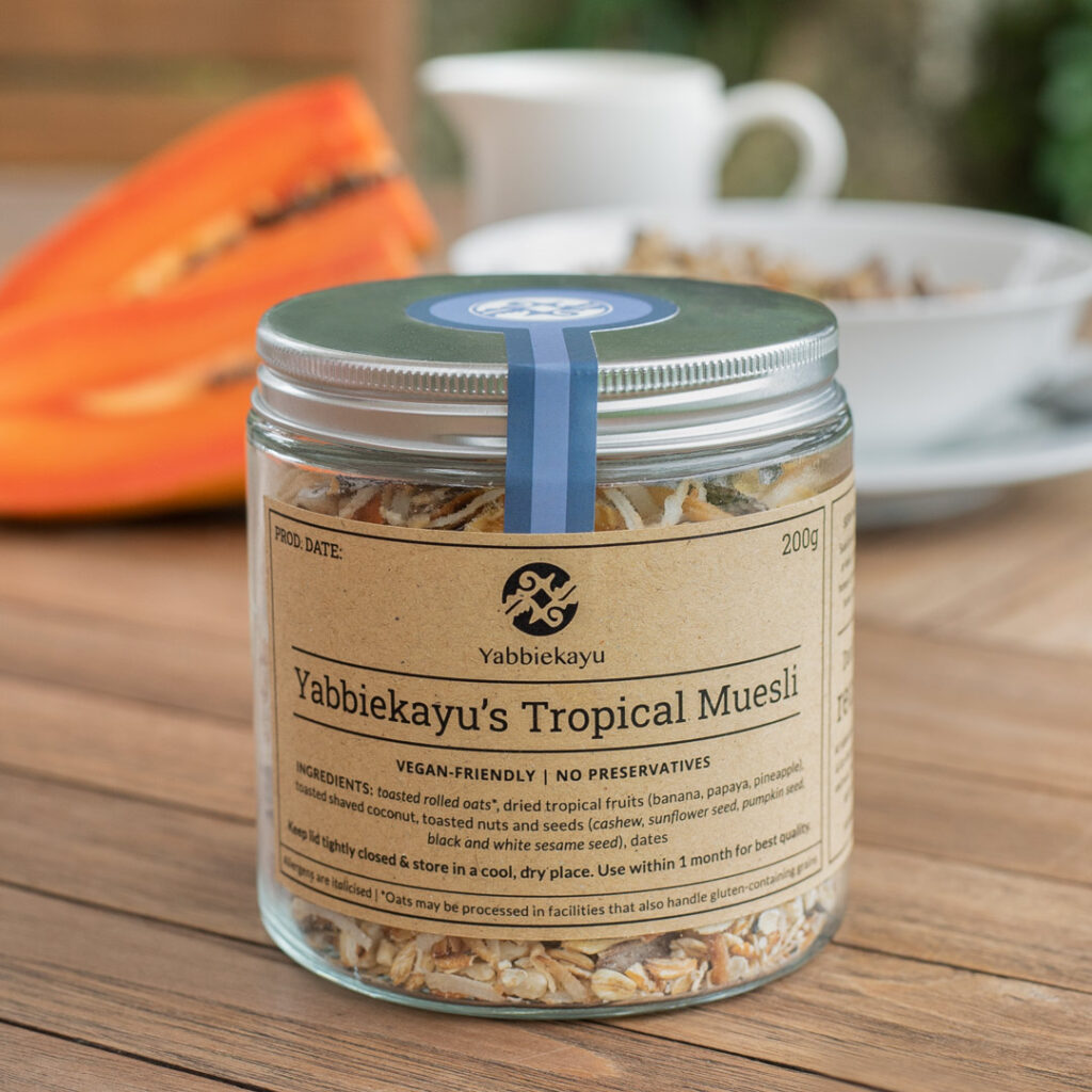 Jar with homemade muesli